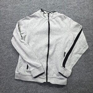 Prince & Fox Track Jacket Mens S Grey Zip Up Athleisure Sporty Casual Streetwear